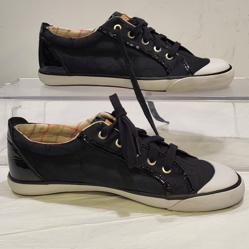 🧧Price drop.....COACH Barrett black jacquard signature logo sneakers